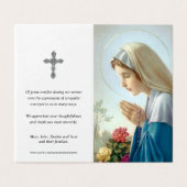 Katholieke Kaarten | Vierge au Chapelet (Buitenkant ongevouwen)