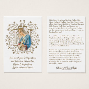 Katholieke Kerk Holy Card Virgin Mary Religious Pr Visitekaartje