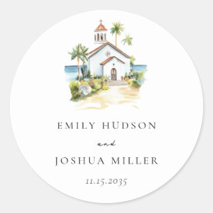 Katholieke Kerk Tropisch Huwelijk Ronde Sticker