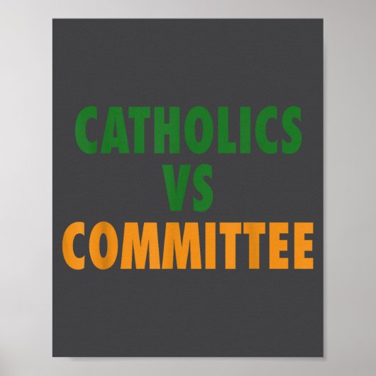 Katholieke Kerk Versus Comités Poster (Voorkant)