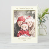 Katholieke kerstkaarten met foto Jezus Maria Jozef Feestdagenkaart (Staand voorkant)