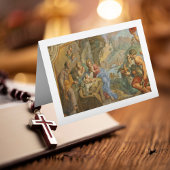  katholieke kerststal feestdagen kaart