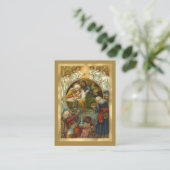  katholieke kerstviër Drie Wisemen Visitekaartje (Staand voorkant)