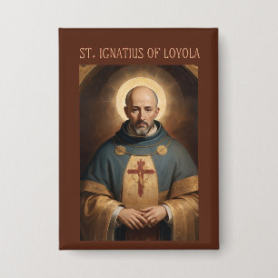 Katholieke knop van Sint-Ignatius van Loyola Button