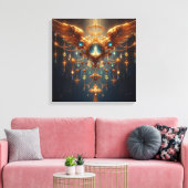 Katholieke kroonluchter canvas afdruk (Insitu (Woonkamer))