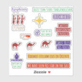 Katholieke Latijnse Drie Kings Illustraties Planne Sticker (Vel)