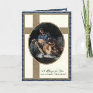 Katholieke lent Pieta Prayer Virgin Mary Jezus Kaart