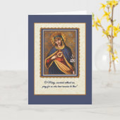  katholieke Maagd Maria Gebed Kaart (Gele Bloem)