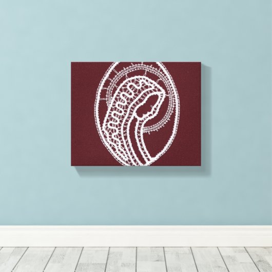 Katholieke Maagd Maria, kant Canvas Afdruk (Insitu (Houten vloer))