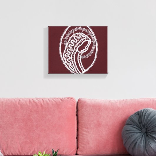 Katholieke Maagd Maria, kant Canvas Afdruk (Insitu (Woonkamer))