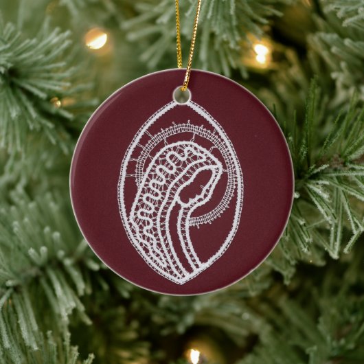 Katholieke Maagd Maria, kant Keramisch Ornament (Boom)