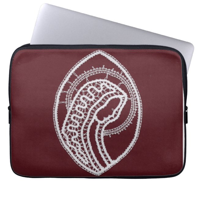 Katholieke Maagd Maria, kant Laptop Sleeve (Voorkant)