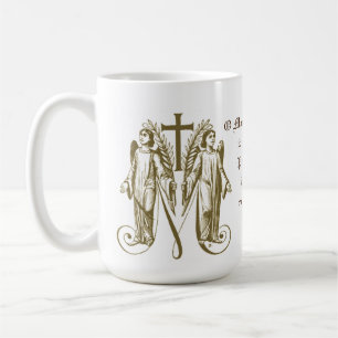 Katholieke Maagd Mary Cross Angels Prayer Religie Koffiemok