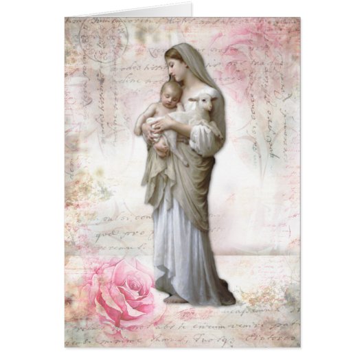 Katholieke Maagd Mary Jesus Lamb Religieuze (Voorkant)
