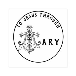 Katholieke Maagd Mary Marian Symbol Rubberstempel