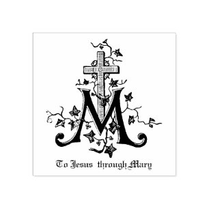 Katholieke Maagd Mary Marian Symbol Rubberstempel