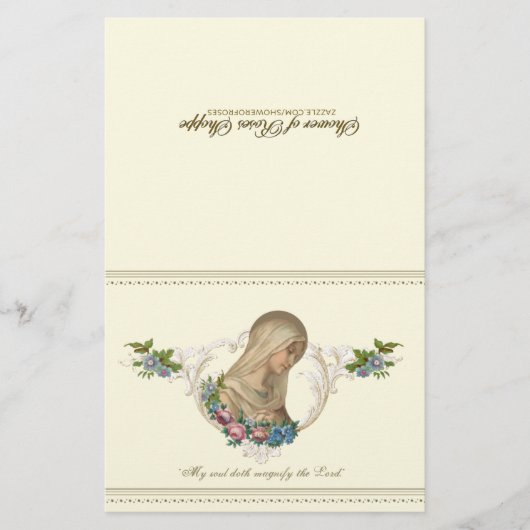 Katholieke Maagd Mary Religieuze Floral (Voorkant)