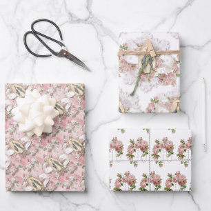 Katholieke Maagd Mary Religieuze Roze Wrappin Inpakpapier Vel