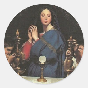 Katholieke Maagd Mary van de Gastheergodsdienst Ronde Sticker