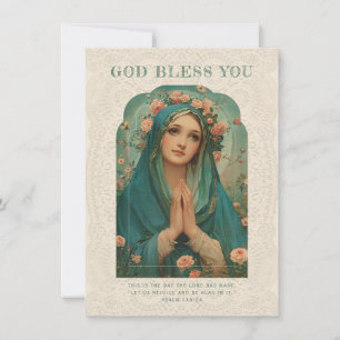 Katholieke Maria Religieuze Bloemen Vintage