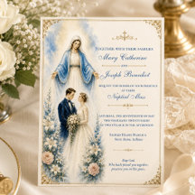 Katholieke Mariabruiloft met bloemen Huwelijksmis