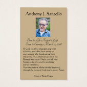 Katholieke Mary Funeral Memorial Prayer Heilige Ka Visitekaartje (Achterkant)