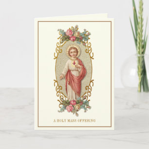 Katholieke Mass die heilig hart aanbiedt Jezus Kaart