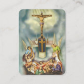 Katholieke Massa die Prayer Heilige Kaarten aanbie Visitekaartje (Voorkant)