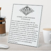 Katholieke Modest Church Attire Guidelines Reclamebord Met Voetstuk (Insitu)