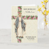 Katholieke Moederdag Religieuze Maagd Mary Kaart (Gele Bloem)