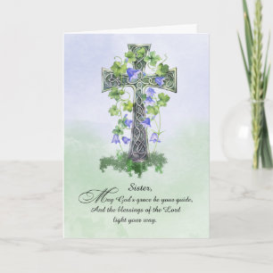 Katholieke non St Patricks Day Keltische Cross Sha Kaart