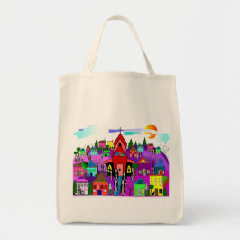 Katholieke nonnen Kunst "Kop naar de kerk" Tote Bag