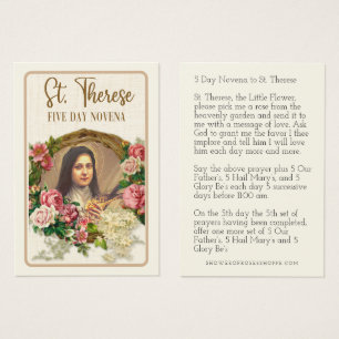 Katholieke Novena naar St. Therese de Kleine Bloem Visitekaartje