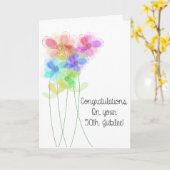 Katholieke Nun 50e Jubilee Floral Kaart (Gele Bloem)