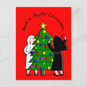 Katholieke Nun Art Kaarten en geschenken Feestdagenkaart