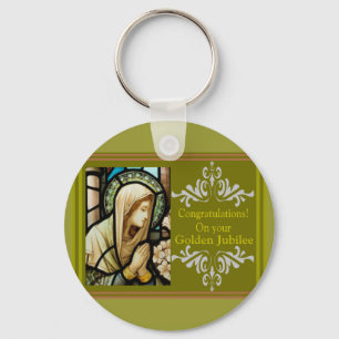 Katholieke Nun "Golden Jubilee" Kaarten & cadeaus Sleutelhanger