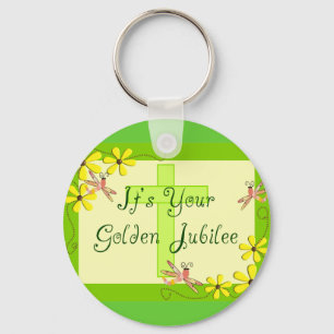 Katholieke Nun Golden Jubilee Kaarten Sleutelhanger