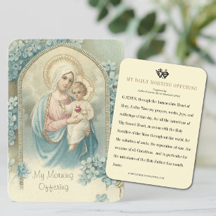 katholieke ochtend met Maagd Mary Prayer Plaatskaartje