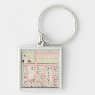 Katholieke Orphan Asylum Atlas Map van Rhode Islan Sleutelhanger