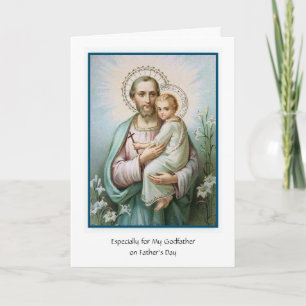 Katholieke Peetvader St. Jozef Vaderdag Jezus Kaart