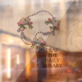 Katholieke Pray de Heilige Rosary Rozen Floral Raamsticker (Vel 2)