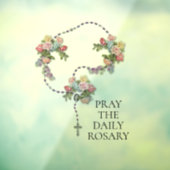 Katholieke Pray de Heilige Rosary Rozen Floral Raamsticker (Vel 3)