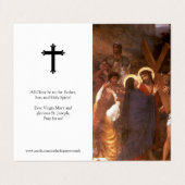 Katholieke Prayer Kaarten | Draag van het kruisje  (Buitenkant ongevouwen)