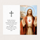 Katholieke Prayer Kaarten | Gebroken hart Jezus 3 (Buitenkant ongevouwen)