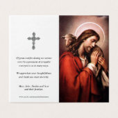 Katholieke Prayer Kaarten | Jesus Good Shepherd 4 (Buitenkant ongevouwen)