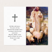 Katholieke Prayer Kaarten | Jesus Good Shepherd 5 (Buitenkant ongevouwen)