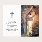 Katholieke Prayer Kaarten | Jesus Knocking 1 (Buitenkant ongevouwen)