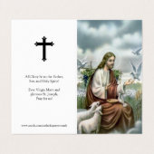 Katholieke Prayer Kaarten | Jezus met honden (Buitenkant ongevouwen)