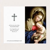 Katholieke Prayer Kaarten | Madonna en kind (Buitenkant ongevouwen)