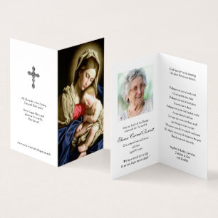 Katholieke Prayer Kaarten Madonna en kind